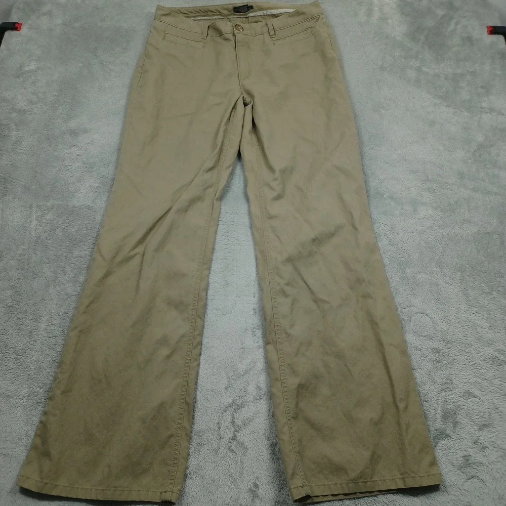 Banana Republic Pants Womens 12 Brown Linen Blend Flarerd Y2K Preppy